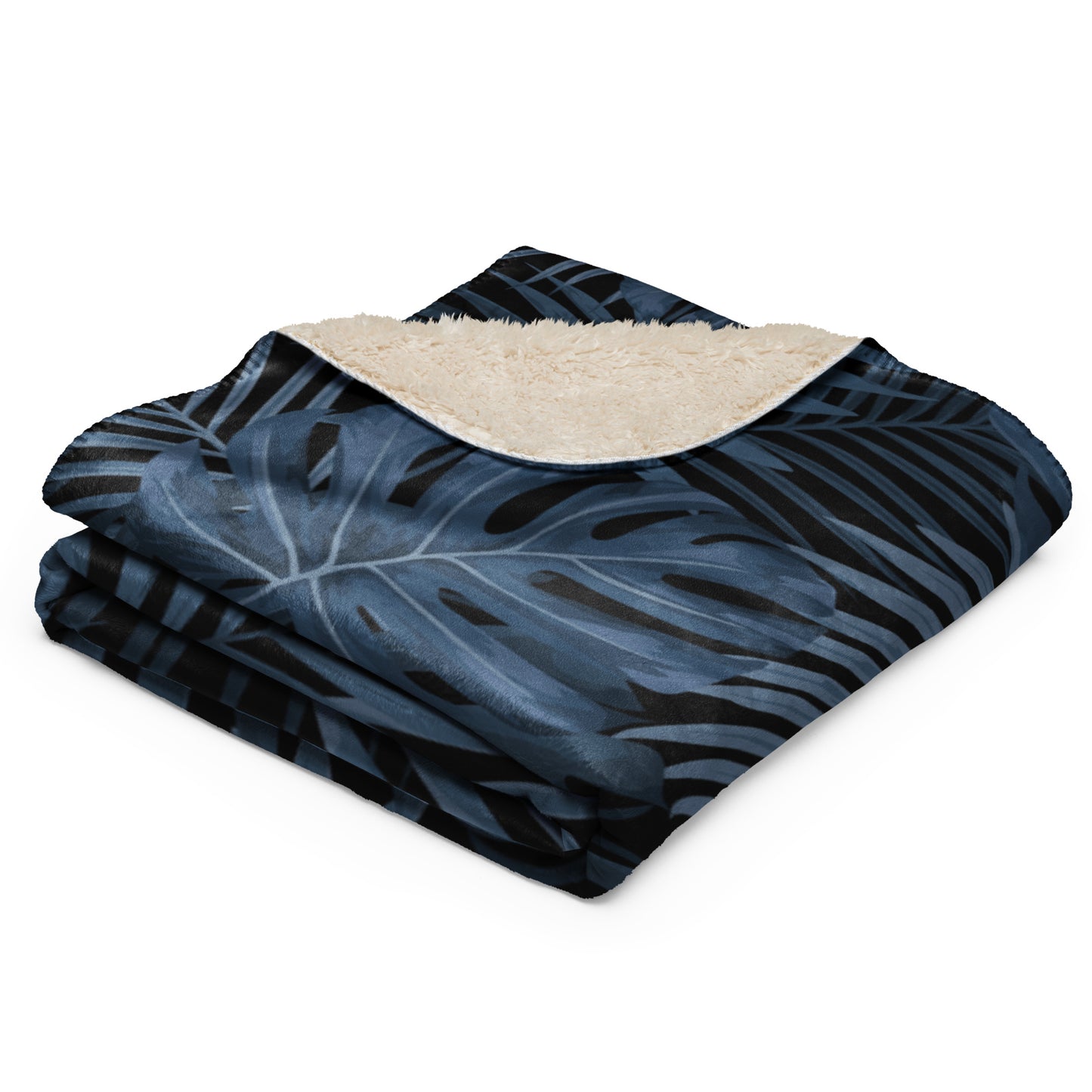 Cool palm blue blanket